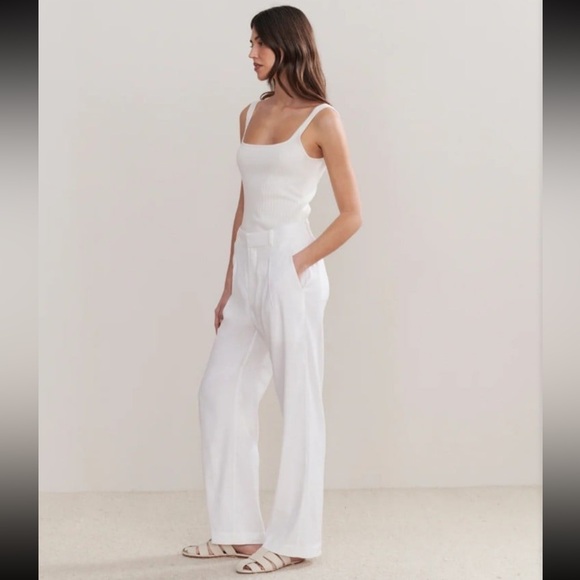 NWT Jenni Kayne Riley Trouser linen blend pants size 4